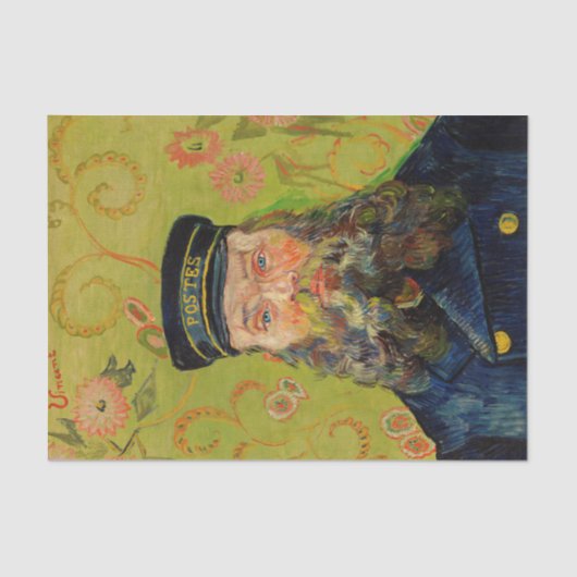 Van Gogh Postman. Portret impressionisme kunst Tissuepapier (Voorkant)