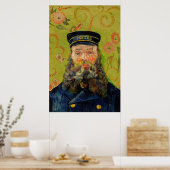 Van Gogh Postman Portret schilderend oude Antiek k Poster (Keuken)