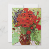 Van Gogh Red Poppies and Daisies Invitations (Devant)