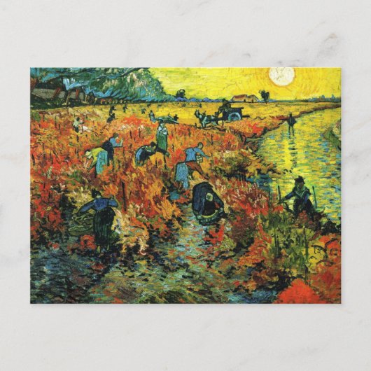 Van Gogh Red Vineyards à Arles Carte postale (Devant)