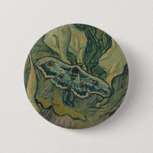 Van Gogh Reuzenpauwvlinder Vintage Natuur KunstVan Ronde Button 5,7 Cm