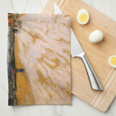 Van Gogh Road die langs de Parijse ramee rijdt Theedoek (Quarter Fold)