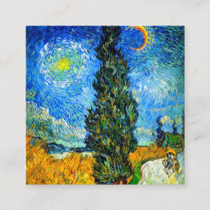 Van Gogh Road met Cypress en Star Informatiekaartje