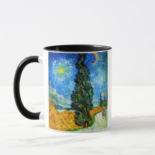 Van Gogh Road met Cypress en Star Mok (Links)