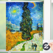 Van Gogh Road met Cypress en Star Raamsticker (Huis)
