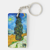 Van Gogh Road met Cypress en Star Sleutelhanger (achterkant)