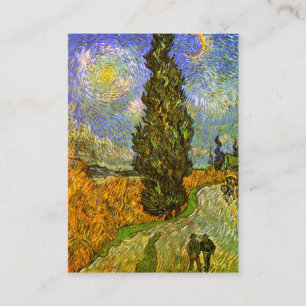 Van Gogh: Road met Cypress en Star Visitekaartje