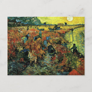 Van Gogh - Rode wijngaarden in Arles Briefkaart