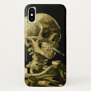 Van Gogh Roken Skelet iPhone X Hoesje