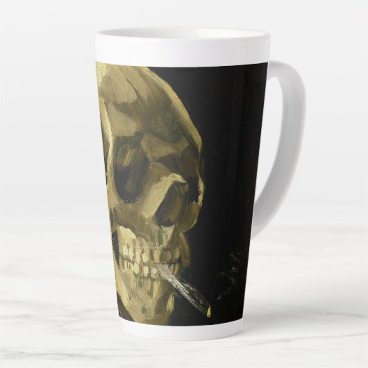 Van Gogh Roken Skelet Latte Mok (Rechterhoek)