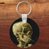 Van Gogh Roken Skelet Sleutelhanger (Voorkant)