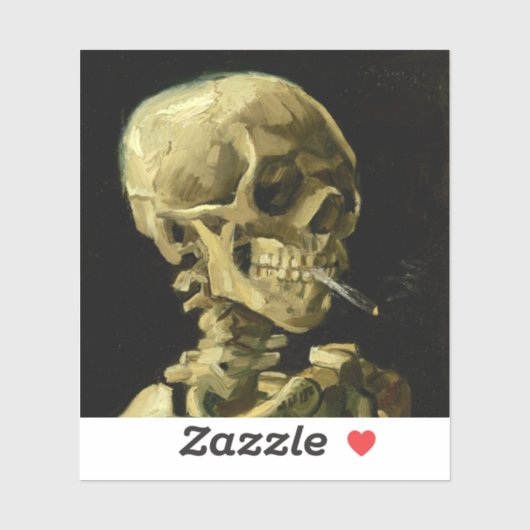 Van Gogh Roken Skelet Sticker (Vel)