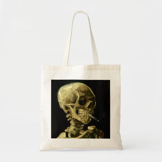 Van Gogh Roken Skelet Tote Bag (Voorkant)