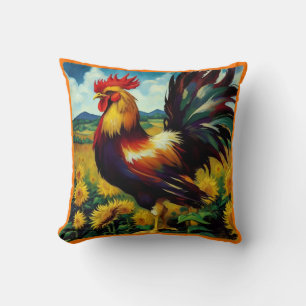 Van Gogh Rooster Dag en Nacht Kussen