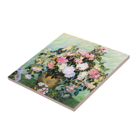Van Gogh Roses Tile Tegeltje (Zijkant)