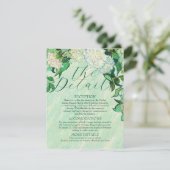 Van Gogh Roses Wedding Details Card Kaart (Staand voorkant)