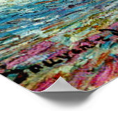 Van Gogh - Roze Perzikbomen Poster (Hoek)