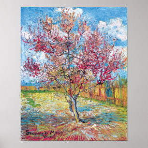 Van Gogh - Roze Perzikbomen Poster