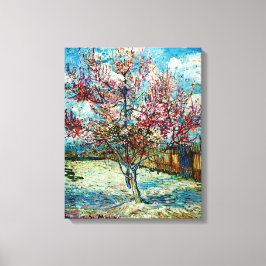 Van Gogh - Roze perzikboom Canvas Afdruk