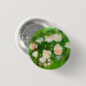 Van Gogh roze Roses Button (Voorkant /achterkant)