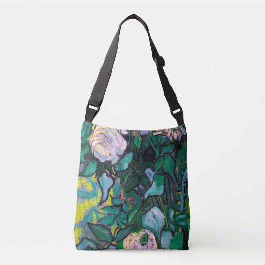 Van Gogh roze Roses Crossbody Tas (Voorkant)