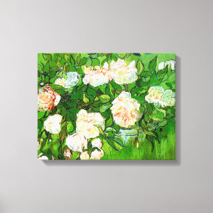 Van Gogh Roze Rozen Canvas Print