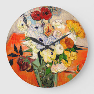 Van Gogh Rozen en Anemones Grote Klok