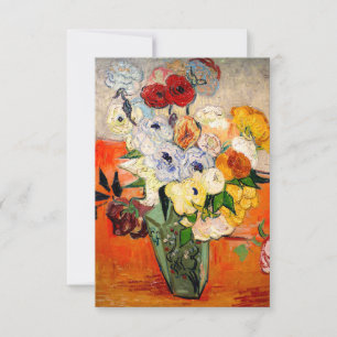 Van Gogh Rozen en Anemones RSVP Kaartje