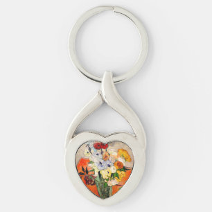 Van Gogh Rozen en Anemones Sleutelhanger
