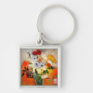 Van Gogh Rozen en Anemones Sleutelhanger