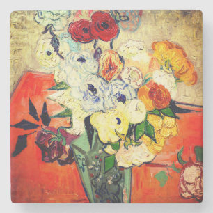 Van Gogh Rozen en Anemones Stenen Onderzetter
