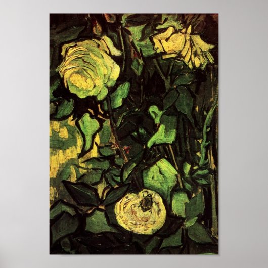 Van Gogh - Rozen en bier Poster (Voorkant)