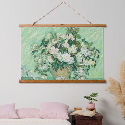Van Gogh Rozen Kunst Beroemde houten wand Hangend Wandkleed (Slaapkamer)