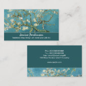 Van Gogh sakura fleurit arbre carte de visite (Devant / Derrière)