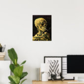 Van Gogh - schedel met brandende sigaretten Poster (Thuiskantoor)