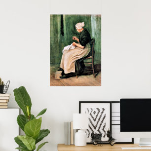 Van Gogh. Scheveningse Vrouw Naait, Poster