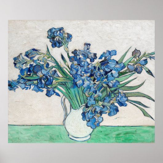 Van Gogh Schilderen van Irises (1890) Poster (Voorkant)