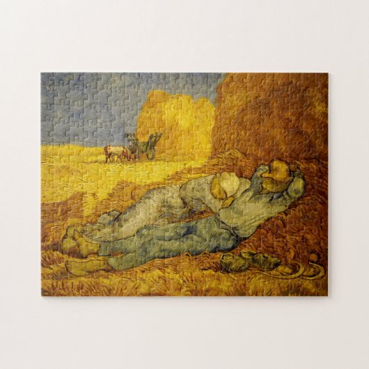 Van Gogh schilderen van Noon Rest van het Werk Legpuzzel (Horizontaal)