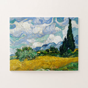 Van Gogh schilderende kunst  Wheat Field Cypresse Legpuzzel