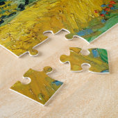 Van Gogh schilderende kunst  Wheat Field Cypresse Legpuzzel (Zijkant)