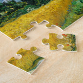 Van Gogh schilderende tarweveld met persstructuur Legpuzzel (Zijkant)