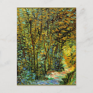 Van Gogh schilderij, een pad in de Bossen Briefkaart