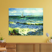 Van Gogh schilderij, Seascape, Canvas Afdruk (Insitu (Woonkamer))