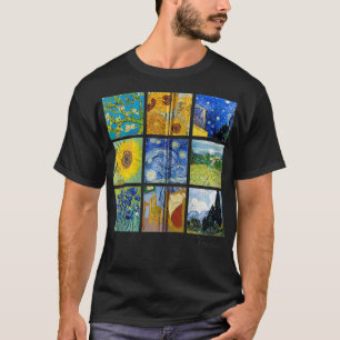 Van Gogh schilderijen, zonnebloemen, Sterrennacht  T-shirt