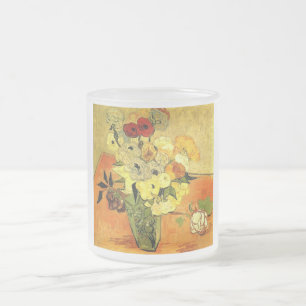 Van Gogh schildert grillige bloesems bloemen wijnr Matglas Koffiemok