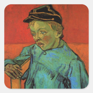 Van Gogh, Schoolboy (Camille Roulin),  kunst Vierkante Sticker