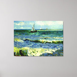Van Gogh - Seascape bij Saintes-Maries Canvas Afdruk