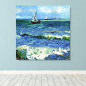 Van Gogh - Seascape Canvas Afdruk (Insitu (Houten vloer))