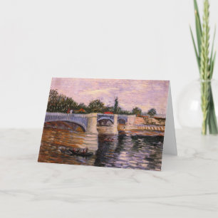 Van Gogh Seine, met Pont del Grande Jette Kaart