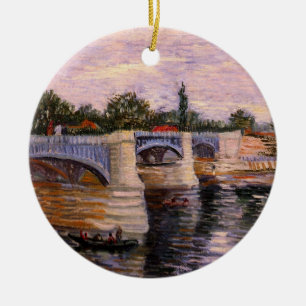 Van Gogh Seine, met Pont del Grande Jette Keramisch Ornament